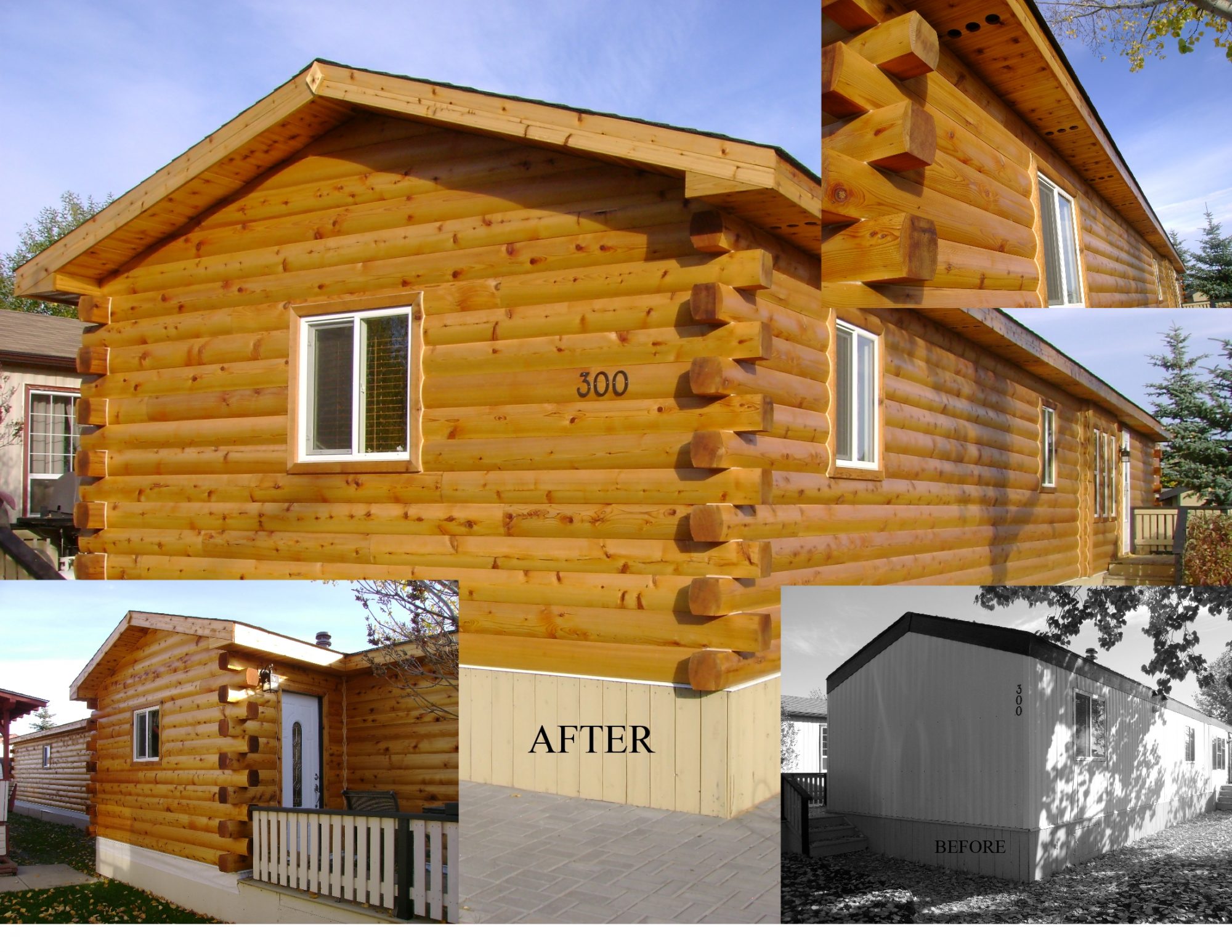 log cabin siding for mobile home